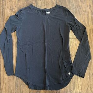 Roots cotton black long sleeve shirt size small